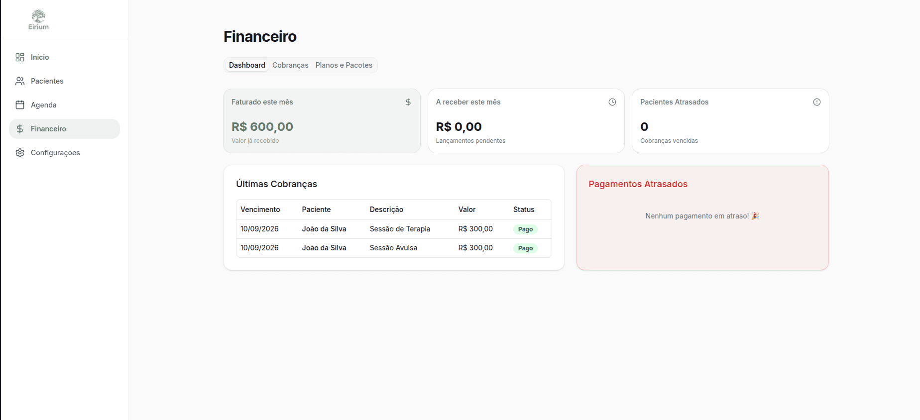 Módulo financeiro